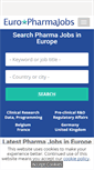 Mobile Screenshot of europharmajobs.com